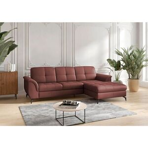 Sit & More ROHOVÁ SEDAČKA, textil, kůže, červenohnědá obraz