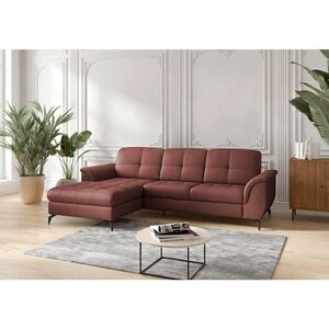 Sit & More ROHOVÁ SEDAČKA, textil, kůže, červenohnědá obraz