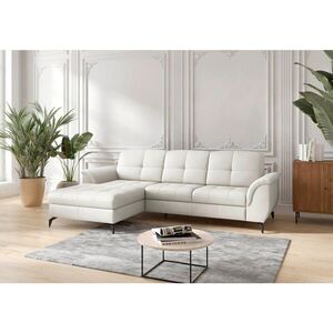 Sit & More ROHOVÁ SEDAČKA, textil, kůže, bílá obraz