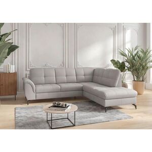 Sit & More ROHOVÁ SEDAČKA, textil, kůže, světle šedá obraz