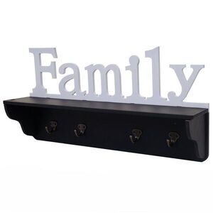 MCW NÁSTĚNNÁ SKŘÍŇ FAMILY Černá, Čistě bílá obraz