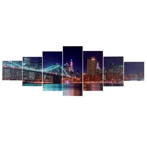 MCW PLÁTNĚNÝ OBRAZ XL NEW YORK 7 KS. Multicolor obraz
