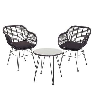 MCW POLY-RATTAN SADA Antracitová obraz