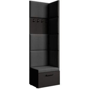 Beautysofa PŘEDSÍŇOVÁ sestava Margaret V 81/203/43 s čalouněnými panely, černá obraz