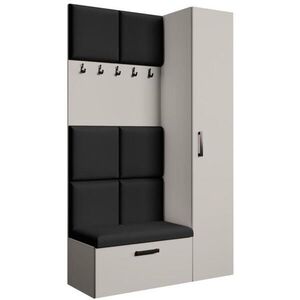 Beautysofa PŘEDSÍŇOVÁ sestava Margaret I+IV 121/203/43 s čalouněnými panely, kašmírová|černá obraz