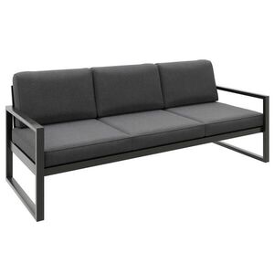 Beautysofa RELAXAČNÍ pohovka Stella 3místná s kovovým rámem, 216 cm, tmavě šedá obraz