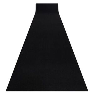 rugsX POGUMOVANÝ běhoun RUMBA jedna barva černý 60 cm 60/450 cm obraz