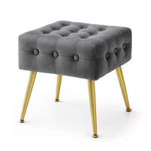 RAUMHIRSCH FURNITURE ČALOUNĚNÁ LAVIČKA s sametovým vzhledem, grafitová 40/42/40 obraz