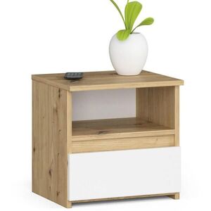RAUMHIRSCH FURNITURE NOČNÍ STOLEK Dub Artisan, bílá 40/40/35 obraz