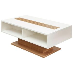 Hom`in KONFERENČNÍ STOLEK, černá, bílá, dub artisan, sklo, kompozitní dřevo, 120/65/43 cm obraz