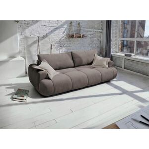 MID.YOU ROZKLÁDACÍ POHOVKA, plast, textil, kompozitní dřevo, hnědá obraz