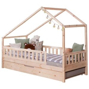 Livetastic DĚTSKÁ POSTEL SE STŘÍŠKOU, 90/200 cm, přírodní barvy obraz