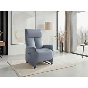 Sit & More RELAXAČNÍ KŘESLO, kůže, šedomodrá obraz