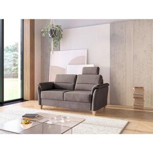 Sit & More TŘÍMÍSTNÁ POHOVKA, textil, tmavě hnědá obraz