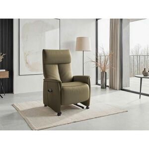 Sit & More RELAXAČNÍ KŘESLO, kůže, olivově zelená obraz