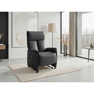 Sit & More RELAXAČNÍ KŘESLO, kůže, černá obraz