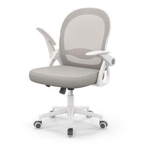 Rattantree ERGONOMICKÁ-KANCELÁŘSKÁ-ŽIDLE, středně vysoké opěradlo, sklápěcí opěrky na ruce, bederní opěrka – Šedá obraz