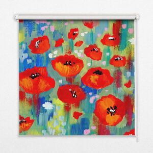 TULUP VNITŘNÍ roleta - okenní roleta - roleta - 120x140 cm - Louka máků obraz