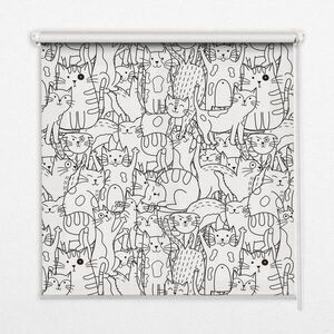 TULUP VNITŘNÍ roleta - okenní roleta - roleta - 150 x180 cm - Kreslené kočky obraz