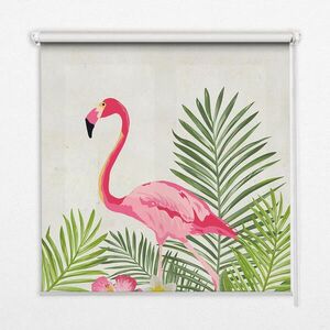 TULUP VNITŘNÍ roleta - okenní roleta - roleta - 150 x180 cm - Plameňáci na listech obraz