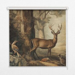 TULUP VNITŘNÍ roleta - okenní roleta - roleta - 150 x180 cm - Zvířata v lese obraz
