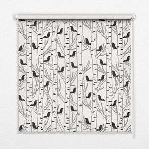 TULUP VNITŘNÍ roleta - okenní roleta - roleta - 120x140 cm - Kreslení ptáci a stromy obraz