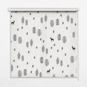 TULUP VNITŘNÍ roleta - okenní roleta - roleta - 140x140 cm - Kreslené stromy a jeleni obraz