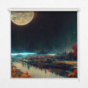 TULUP VNITŘNÍ roleta - okenní roleta - roleta - 130x140 cm - Řeka v měsíčním světle obraz