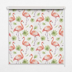 TULUP VNITŘNÍ roleta - okenní roleta - roleta - 150x140 cm - Plameňák a listy obraz
