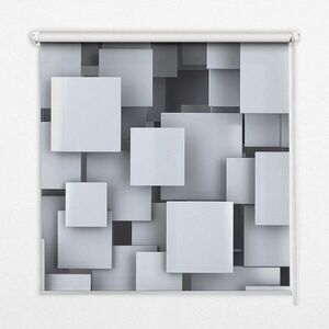 TULUP VNITŘNÍ roleta - okenní roleta - roleta - 150x140 cm - Šedé 3D čtverce obraz