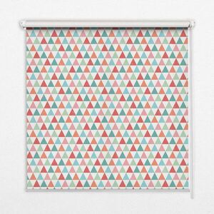 TULUP VNITŘNÍ roleta - okenní roleta - roleta - 140x140 cm - Barevné trojúhelníky obraz