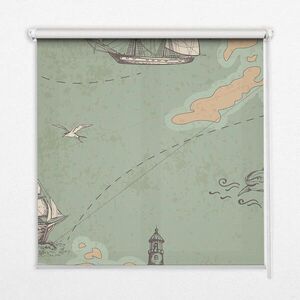 TULUP VNITŘNÍ roleta - okenní roleta - roleta - 120x140 cm - Mapa oceánu obraz