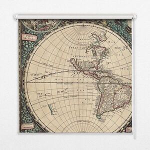 TULUP VNITŘNÍ roleta - okenní roleta - roleta - 140x140 cm - Mapa světa obraz