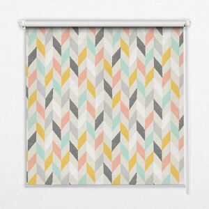 TULUP VNITŘNÍ roleta - okenní roleta - roleta - 140x140 cm - Barevné rybí kost obraz