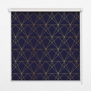 TULUP VNITŘNÍ roleta - okenní roleta - roleta - 140x140 cm - Žluté čáry spojené do trojúhelníků obraz