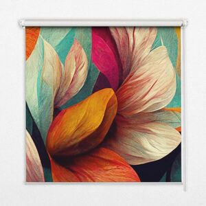 TULUP VNITŘNÍ roleta - okenní roleta - roleta - 150 x180 cm - Květiny v abstrakci obraz
