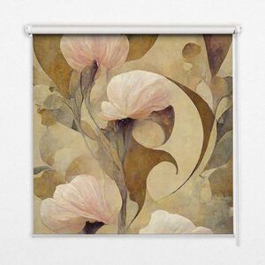 TULUP VNITŘNÍ roleta - okenní roleta - roleta - 140x140 cm - Růžové květy obraz