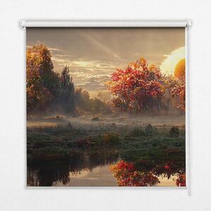 TULUP VNITŘNÍ roleta - okenní roleta - roleta - 100x140 cm - Západ slunce za stromy obraz