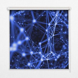 TULUP VNITŘNÍ roleta - okenní roleta - roleta - 140x140 cm - Modré tečky spojené čarami obraz