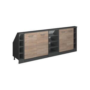 Vicco KUCHYŇSKÁ SKŘÍŇKA POD ŠIKMOU STŘECHU R-Line Sonoma 210 cm Sada 5 kusů obraz