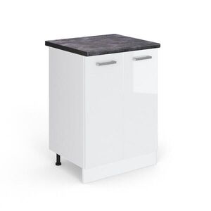 Vicco SPODNÍ SKŘÍŇKA KUCHYŇSKÉ LINKY R-Line Bílá vysoký lesk 60 cm , PD Antracit obraz
