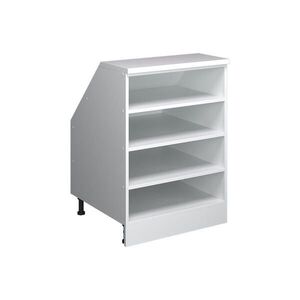 Vicco KUCHYŇSKÁ SKŘÍŇKA POD ŠIKMOU STŘECHU R-Line Bílá 60 cm se 4 přihrádkami, korpus skříně hloubka 60 cm obraz