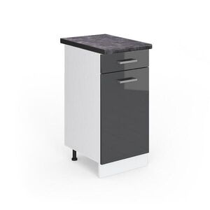 Vicco SPODNÍ SKŘÍŇKA KUCHYŇSKÉ LINKY R-Line Antracitový vysoký lesk 40 cm , PD Antracit obraz