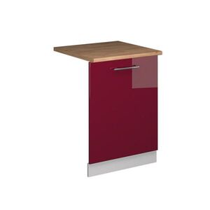 Vicco ČELNÍ PANEL MYČKY Fame-Line Bordó červená vysoký lesk 60 cm , PD Dub obraz