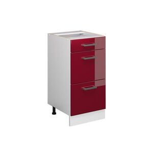 Vicco UNIVERZÁLNÍ ZÁKLADNÍ JEDNOTKA R-Line Bordó červená vysoký lesk 40 cm se zásuvkami, bez pracovní desky obraz
