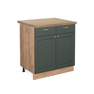 Vicco SPODNÍ SKŘÍŇKA KUCHYŇSKÉ LINKY Fame-Line Zelená zlatá země 80 cm , PD Dub obraz