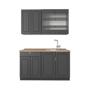 Vicco JEDNOTKOVÁ KUCHYNĚ Fame-Line Anthrazit-Gold Landhaus 140 cm , PD Dub obraz
