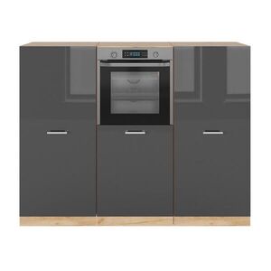 Vicco KUCHYŇSKÝ BLOK R-Line Antracitový vysoký lesk/zlatý dub power 180 cm bez pracovní desky obraz