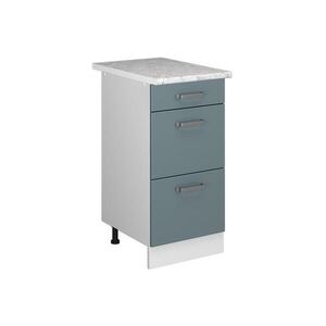 Vicco SPODNÍ SKŘÍŇKA KUCHYŇSKÉ LINKY R-Line Modrošedá 40 cm se zásuvkami a pracovní deskou obraz