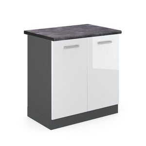 Vicco SKŘÍŇKA POD DŘEZ R-Line Bílá vysoký lesk 80 cm , PD Antracit obraz